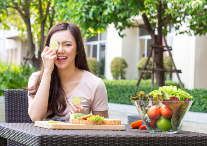 健康な肌、若々しい